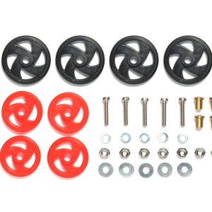 Rotelle Plastica 16/19mm Rosse/Nere