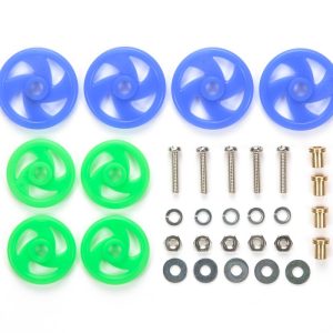 Rotelle Plastica 16/19mm Blu/Verdi